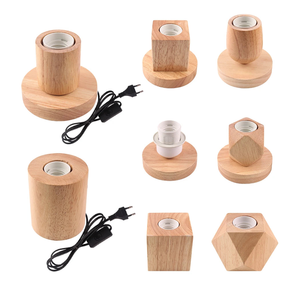 WoodWhimsy - Retro Holz Dekoration Lampe
