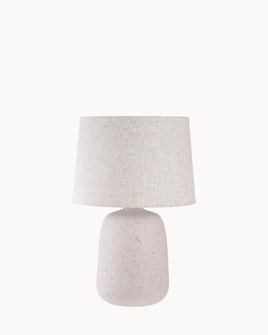 Croft tischlampe – keramik in steinbeige – 46 cm – dekorative tischbeleuchtung
