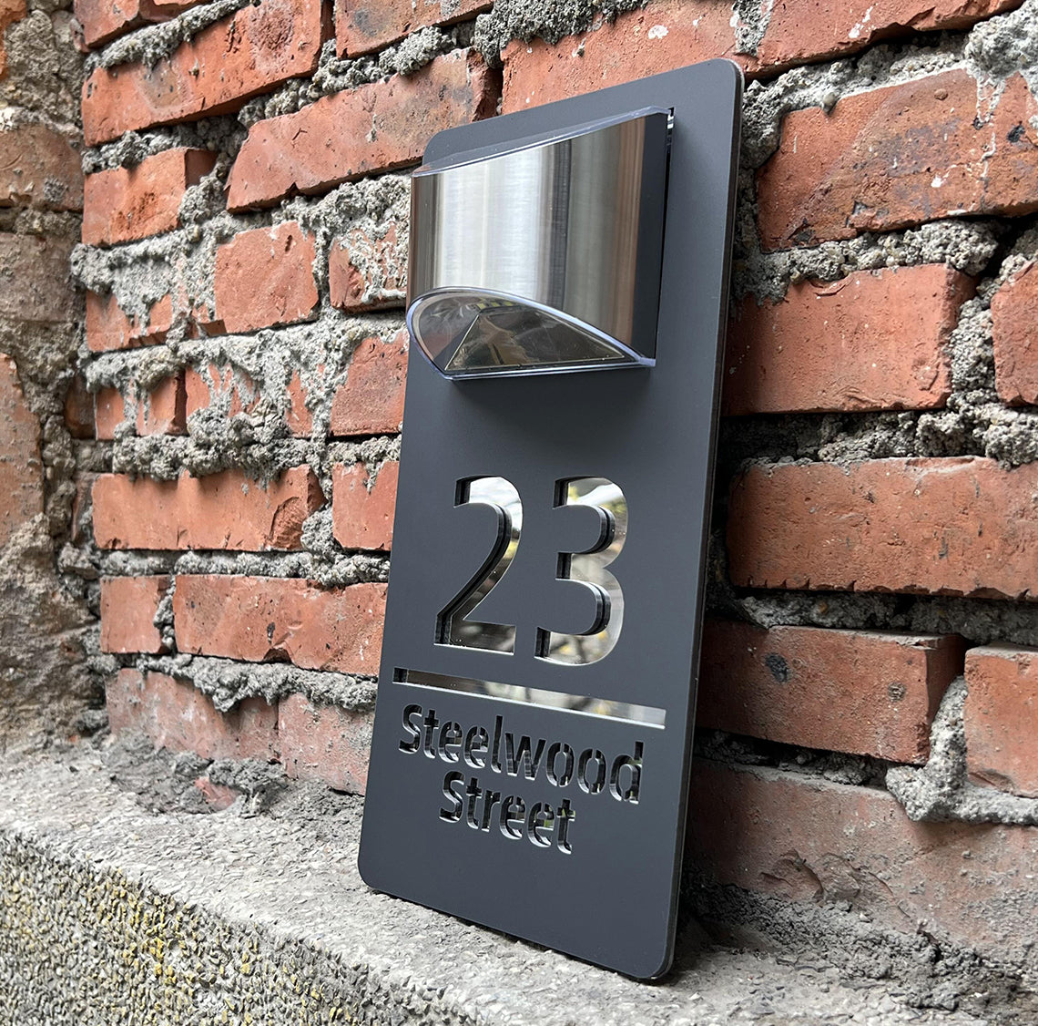 Personalisierte Solar Led Light Hausnummer Zeichen
