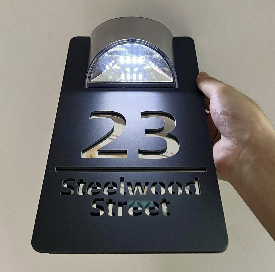 Personalisierte Solar Led Light Hausnummer Zeichen