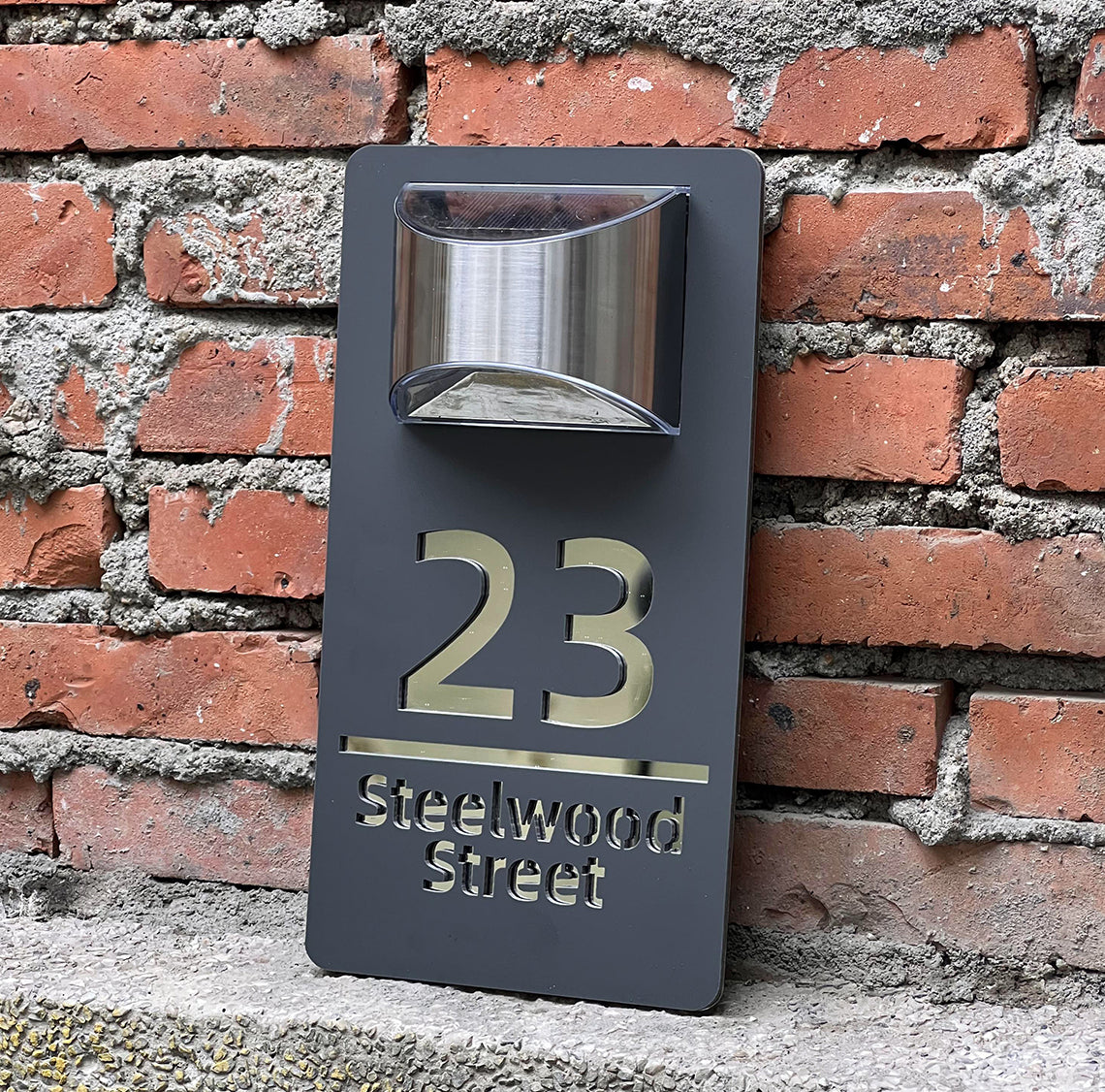 Personalisierte Solar Led Light Hausnummer Zeichen