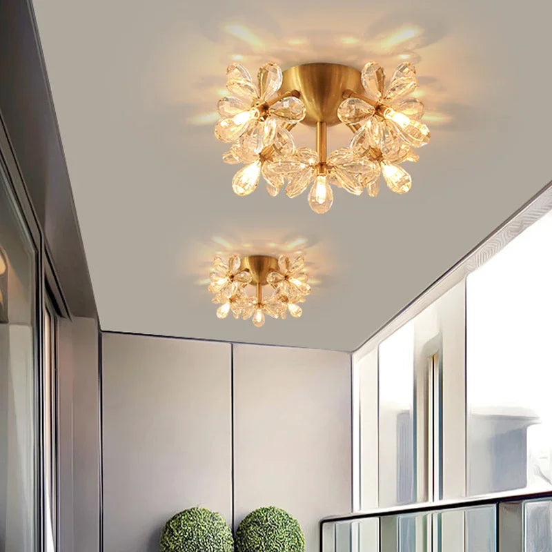 Moderne Kristall-LED-Deckenleuchte