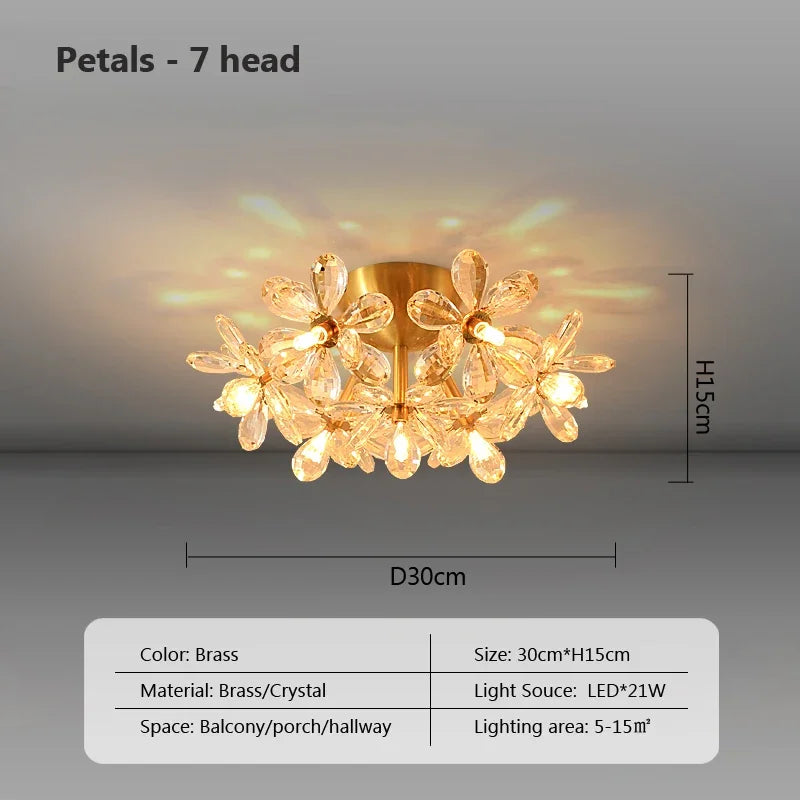Moderne Kristall-LED-Deckenleuchte