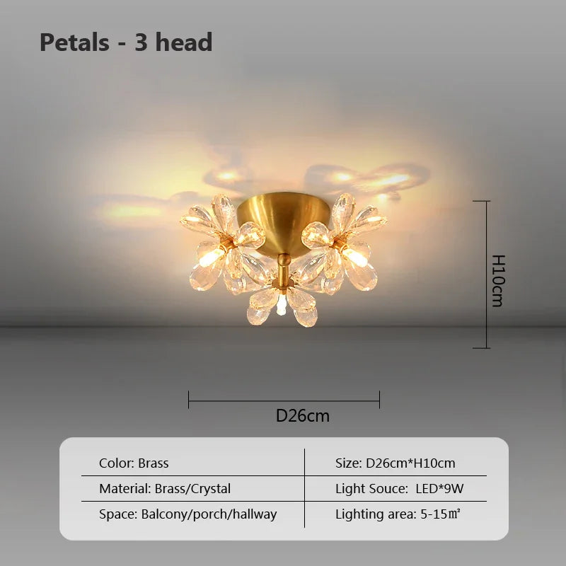 Moderne Kristall-LED-Deckenleuchte