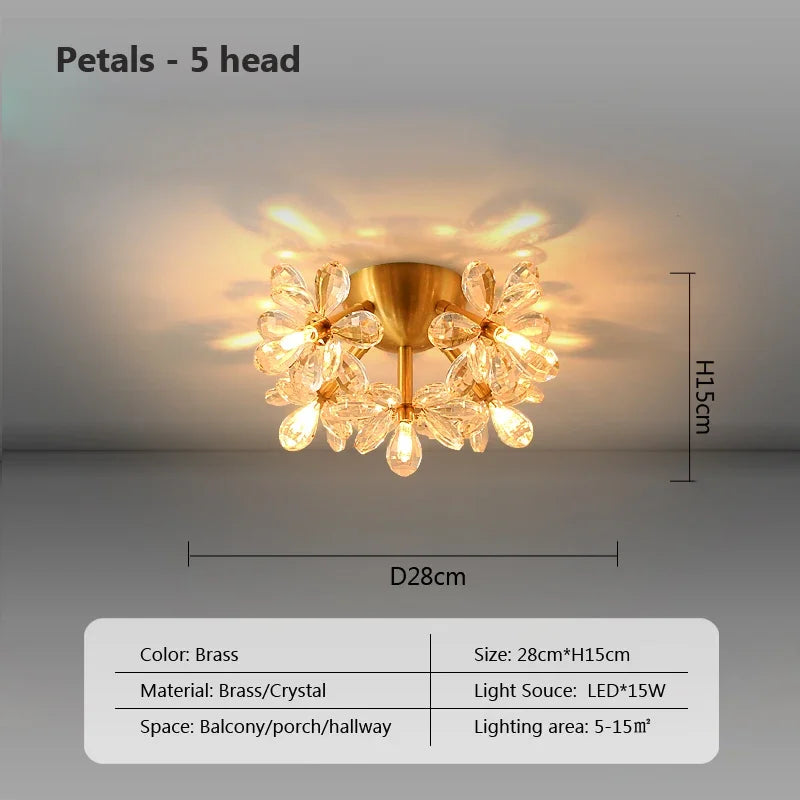 Moderne Kristall-LED-Deckenleuchte