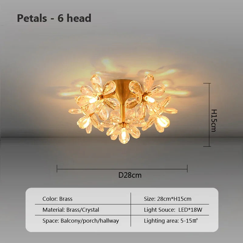 Moderne Kristall-LED-Deckenleuchte
