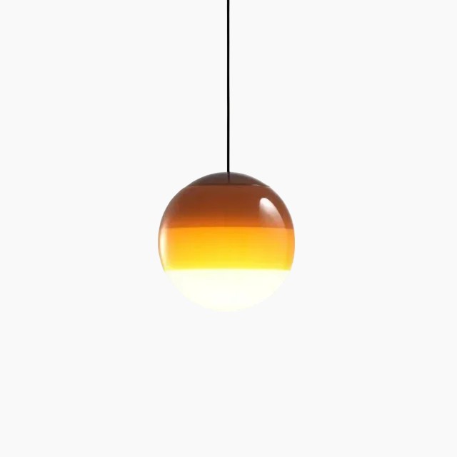 Moderne led-pendelleuchte, dimmbar, gebürstetes nickel, e27, glas-stein