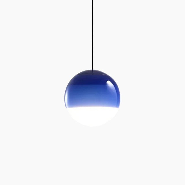 Moderne led-pendelleuchte, dimmbar, gebürstetes nickel, e27, glas-stein