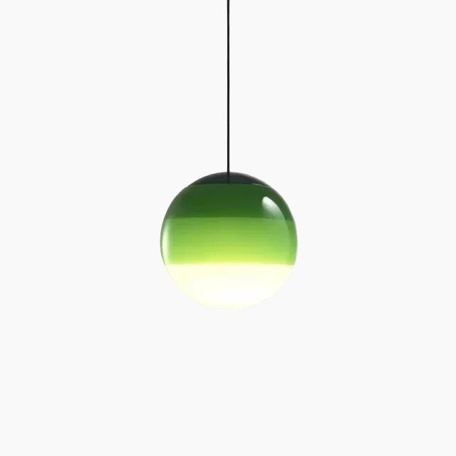 Moderne led-pendelleuchte, dimmbar, gebürstetes nickel, e27, glas-stein