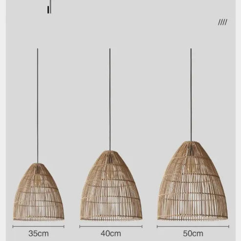 Wabi-sabi stil kreative hölzerne rattan pendelleuchte für küchen